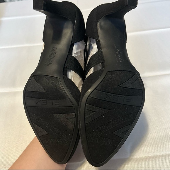 NEW Life Stride Gallery Womens Comfort Insole Almond Toe Pumps Black Size 7.5W - Picture 5 of 8